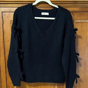 Hollister navy Sweater with Bow Details size S